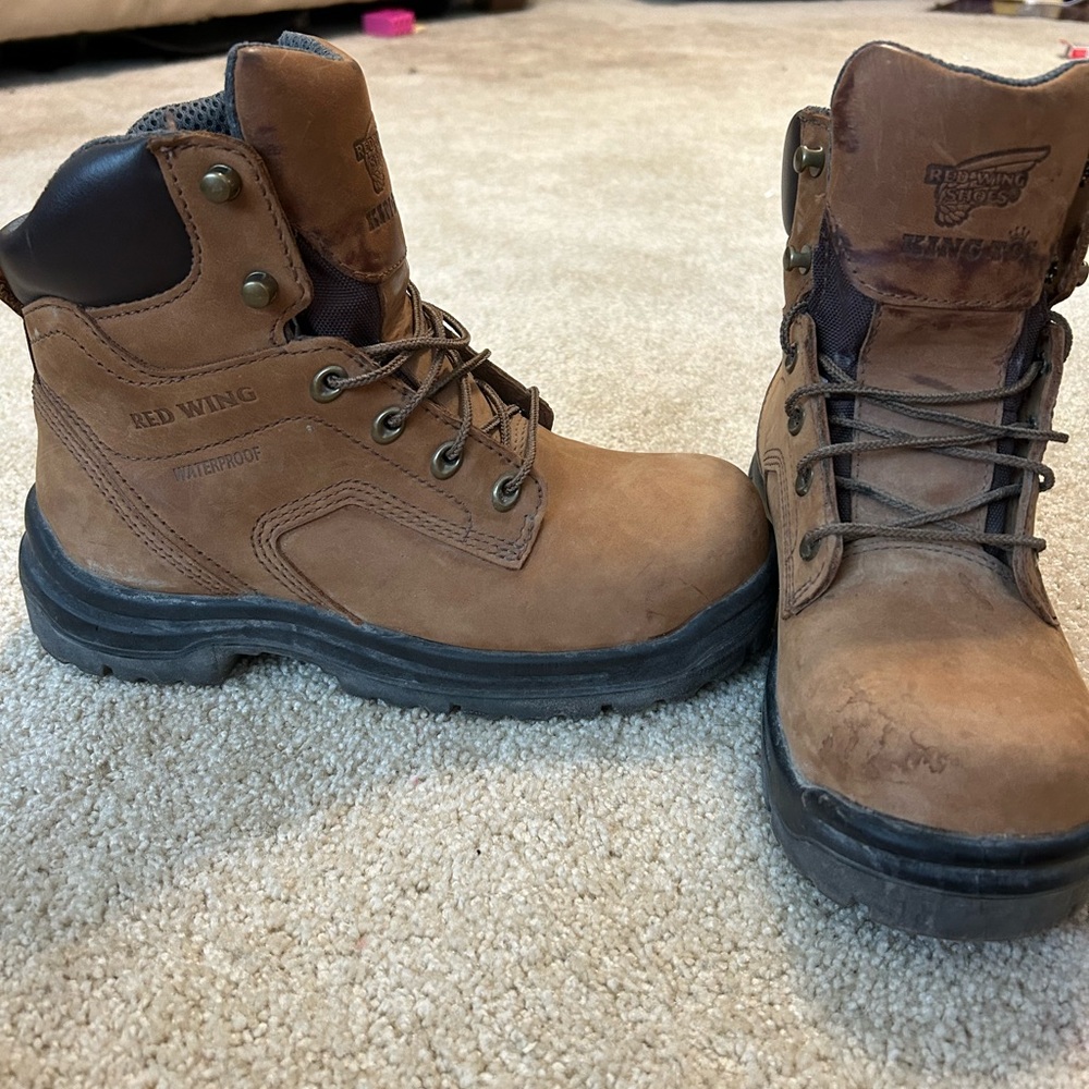 Red Wing Brown and Black waterproof Boots
